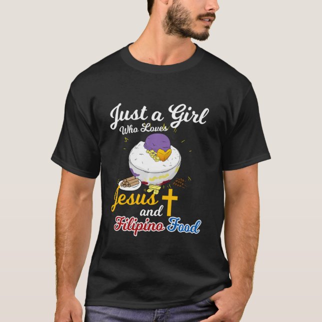 Philippinen Filipina Girl Lieben Jesus Filipino Fo T-Shirt (Vorderseite)