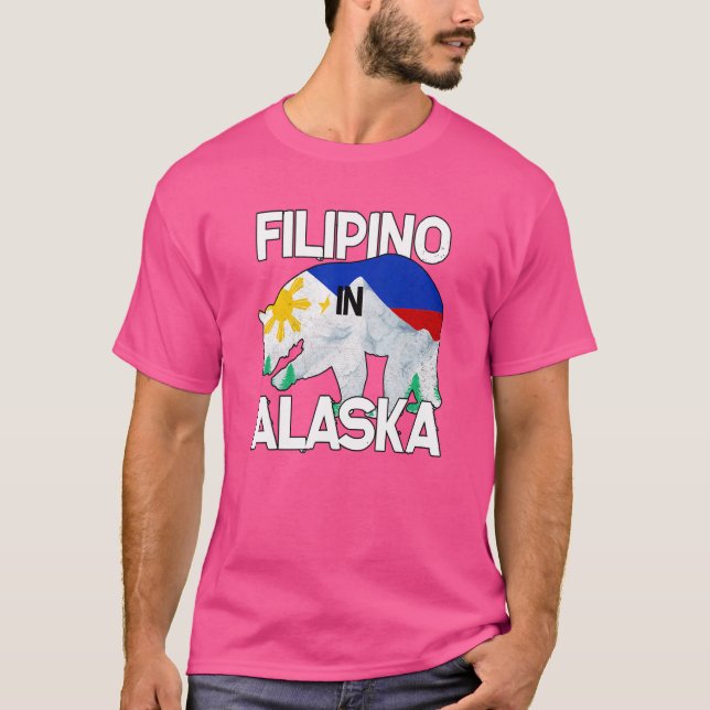 Philippinen Filipino Alaska Eisbären Fahreberge T-Shirt (Vorderseite)