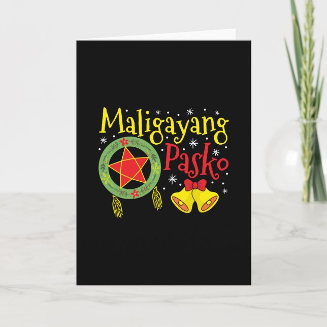 Philippinen Filipino Christmas Maligayang Pasko Karte (Vorderseite)