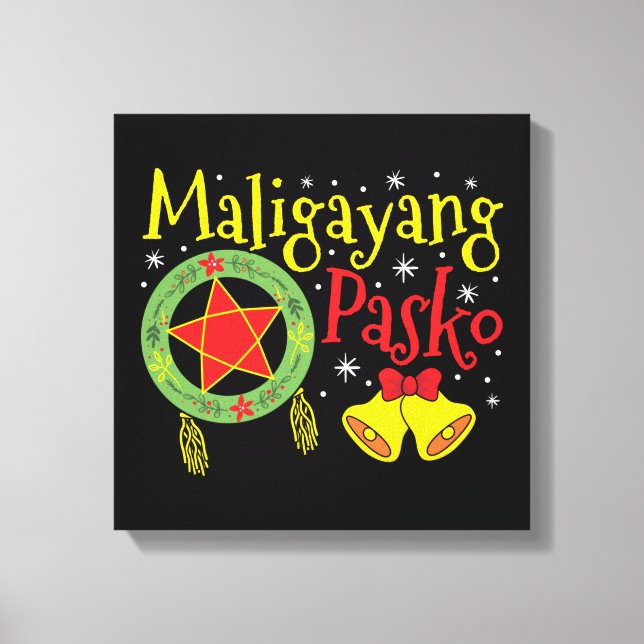 Philippinen Filipino Christmas Maligayang Pasko Leinwanddruck (Vorderseite)