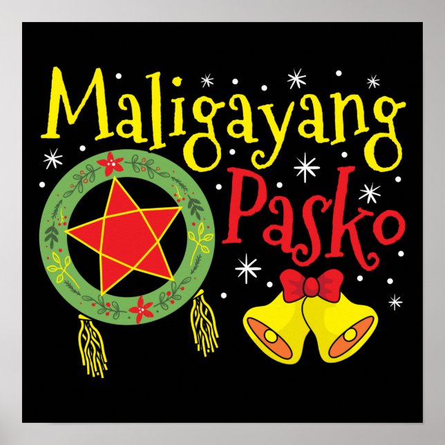 Philippinen Filipino Christmas Maligayang Pasko Poster (Vorne)