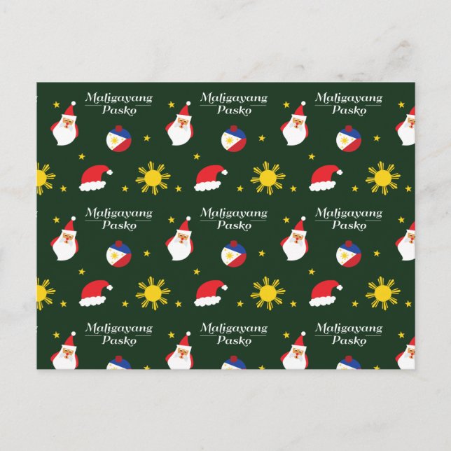 Philippinen Filipino Christmas Maligayang Pasko Postkarte (Vorderseite)