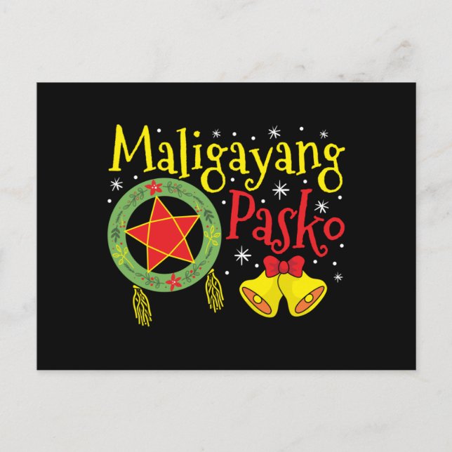 Philippinen Filipino Christmas Maligayang Pasko Postkarte (Vorderseite)