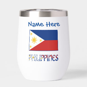 Philippinen Filipino-Flagge Blau Personalisierung