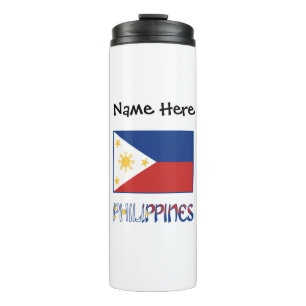 Philippinen Filipino-Flagge Personalisiert Thermosbecher