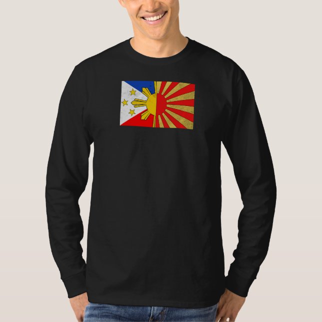 Philippinen Filipino Japan Japan Japino Flag Flag T-Shirt (Vorderseite)