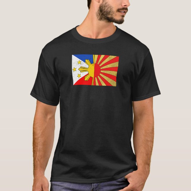 Philippinen Filipino Japan Japan Japino Flag Flag T-Shirt (Vorderseite)