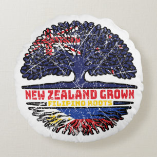 Philippinen Filipino Neuseeland Neuseeland Rundes Kissen