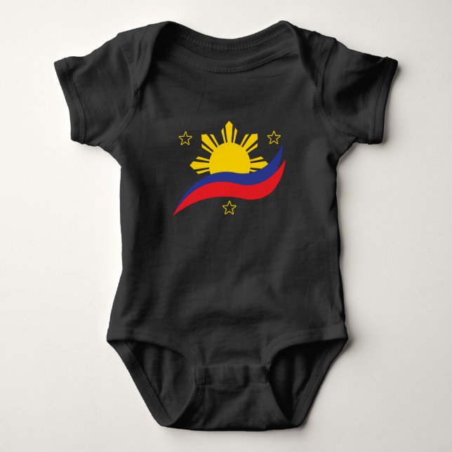 Philippinen Filipino Pinoy Flag Baby Strampler (Vorderseite)