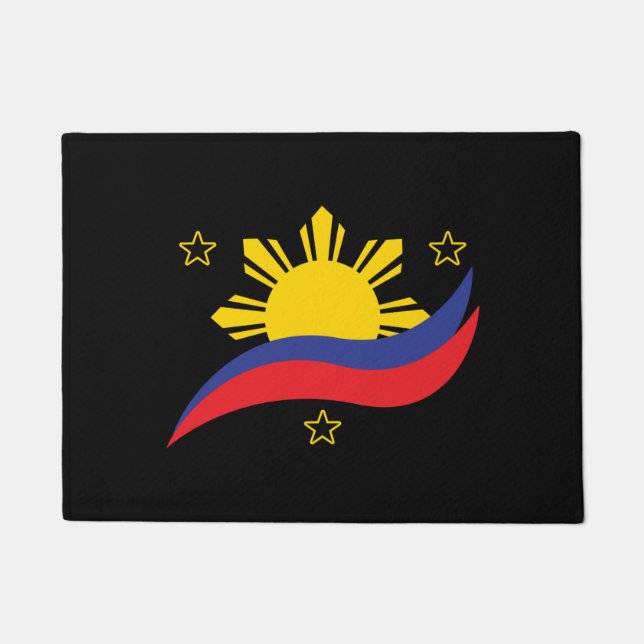 Philippinen Filipino Pinoy Flag Fußmatte (Vorderseite)