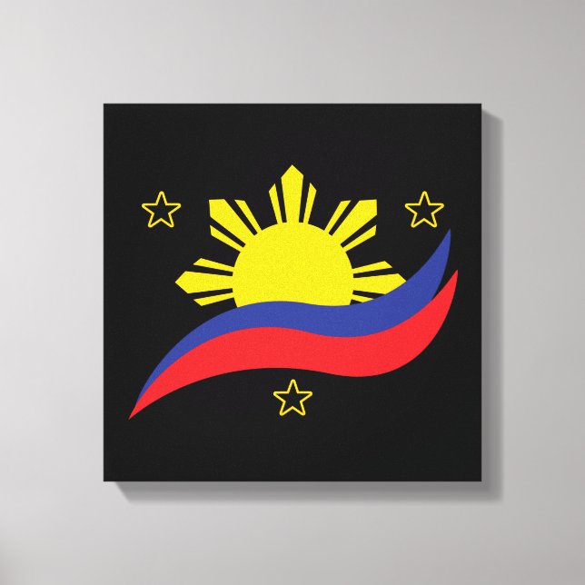 Philippinen Filipino Pinoy Flag Leinwanddruck (Vorderseite)