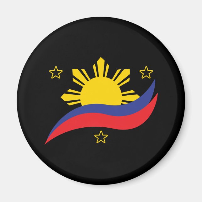 Philippinen Filipino Pinoy Flag Magnet (Vorne)