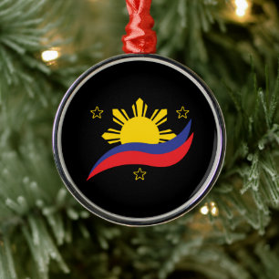 Philippinen Filipino Pinoy Flag Ornament Aus Metall