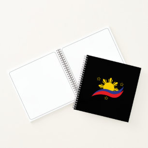 Philippinen Filipino Pinoy Flagge Notizbuch