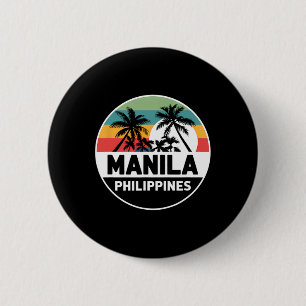 Philippinen Filipino Urlaub Vintage Souvenir Mann Button