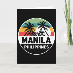 Philippinen Filipino Urlaub Vintage Souvenir Mann Karte