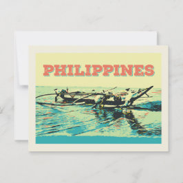 Philippinen, Fischerszene auf den Visayas-Inseln Postkarte