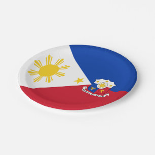 Philippinen flag-coat of arms pappteller