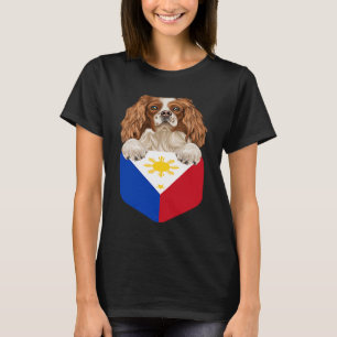 Philippinen Flag English Toy Spaniel Dog in Pocket T-Shirt