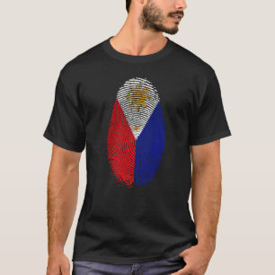 Philippinen Flag Fingerprint Es ist in meinem DNA- T-Shirt