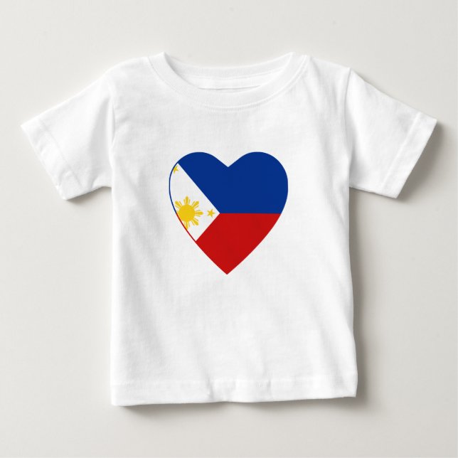 Philippinen Flag Heart T - Shirts (Vorderseite)