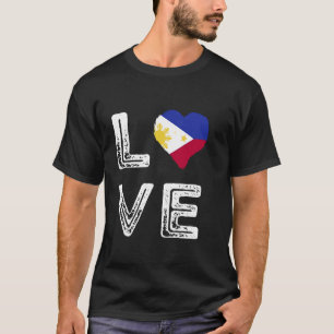 Philippinen Flag Liebe Herz Filipino T-Shirt