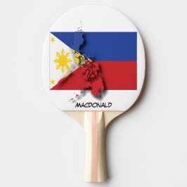 PHILIPPINEN FLAG & MAP Personalisiert Tischtennis Schläger