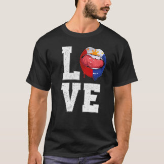 Philippinen Flag Soccer Fan Liebe Filipino T-Shirt