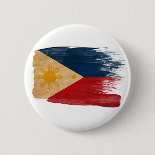 Philippinen-Flagge Button