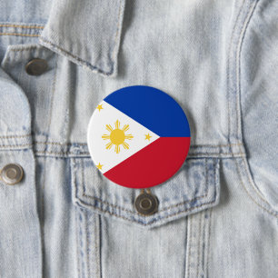 Philippinen-Flagge Button