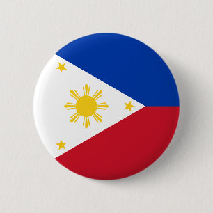 Philippinen-Flagge Button
