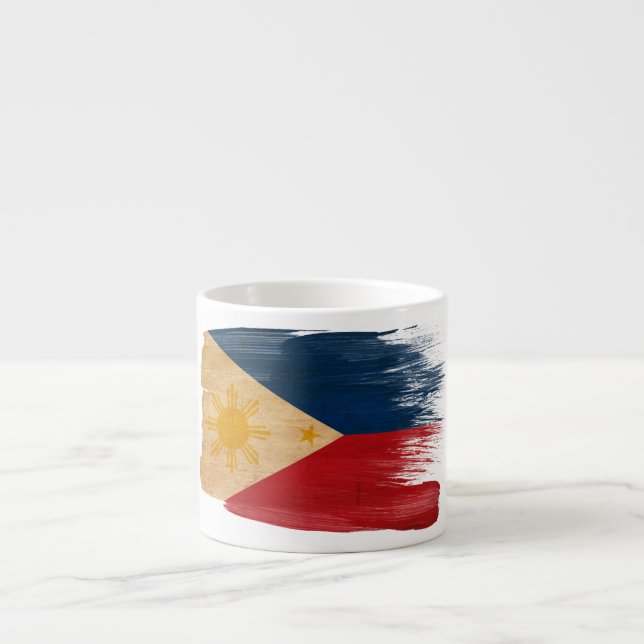 Philippinen-Flagge Espressotasse (Vorderseite)