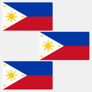 Philippinen-Flagge Etiketten