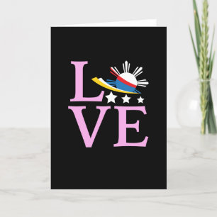 Philippinen-Flagge - Filipina Rosa Liebe Karte