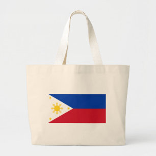 Philippinen-Flagge Filipino-Flagge Jumbo Stoffbeutel