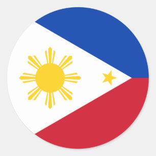 Philippinen-Flagge Filipino-Flagge Runder Aufkleber
