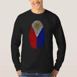 Philippinen-Flagge Fingerabdruck Es ist in meiner  T-Shirt