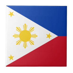 Philippinen-Flagge Fliese
