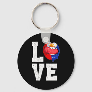Philippinen-Flagge Fußball Fan Liebe Filipino T-Sh Schlüsselanhänger