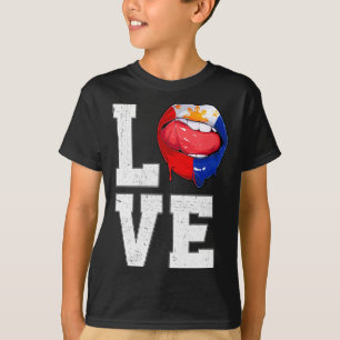 Philippinen-Flagge Fußball-Fan Liebe Filipino T-Sh T-Shirt
