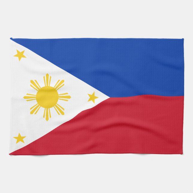 Philippinen-Flagge Geschirrtuch (Horizontal)