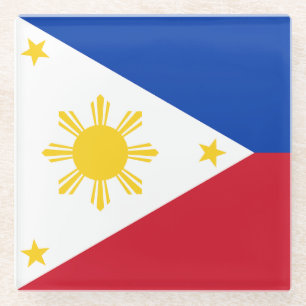 Philippinen-Flagge Glasuntersetzer