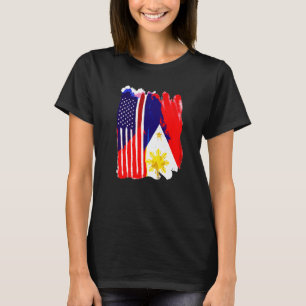 Philippinen-Flagge Halbamerikanischer Halb-Philipp T-Shirt