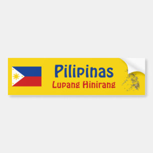 Philippinen-Flagge + Karten-Autoaufkleber Autoaufkleber