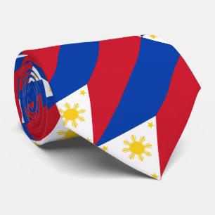 Philippinen-Flagge Krawatte