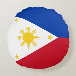 Philippinen-Flagge Rundes Kissen