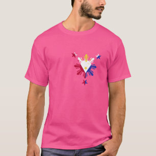 Philippinen-Flagge Stolz auf philippinische Wurzel T-Shirt