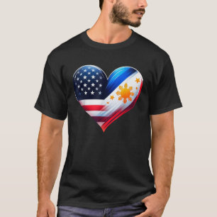 Philippinen-Flagge Stolze philippinische Ehefrau H T-Shirt