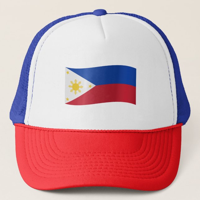 Philippinen-Flagge Truckerkappe (Vorderseite)