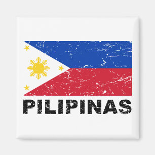 Philippinen-Flagge Vintage Magnet